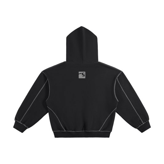 OFSYD Tonal Box Contrast-Stitch Hoodie