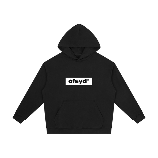 Box Logo White Hoodie