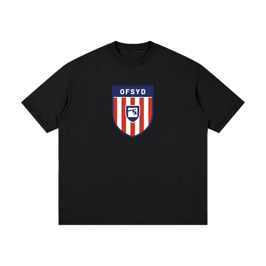 Red White Crest Tee