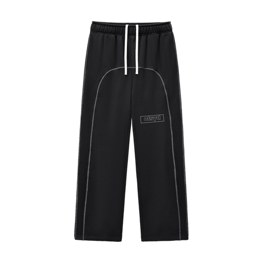 OFSYD Tonal Box Contrast-Stitch Sweatpants